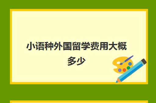 小语种外国留学费用大概多少(学小语种是不是很烧钱)