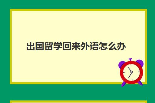 出国留学回来外语怎么办(出国留学需要什么)