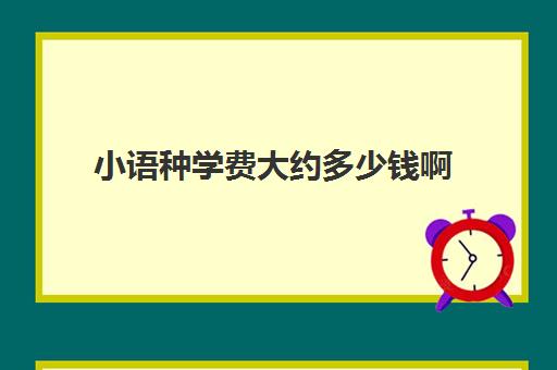 小语种学费大约多少钱啊(学小语种是不是很烧钱)