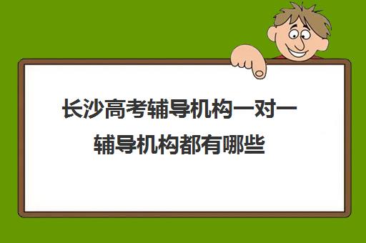 长沙高考辅导机构一对一辅导机构都有哪些(高考培训机构排名最新)