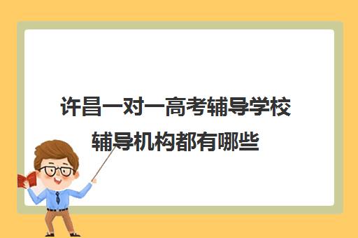 许昌一对一高考辅导学校辅导机构都有哪些(高考一对一辅导班)