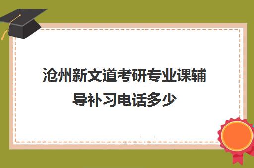 沧州新文道考研专业课辅导补习电话多少