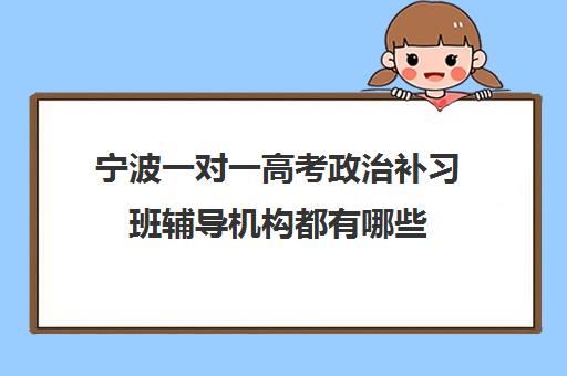 宁波一对一高考政治补习班辅导机构都有哪些