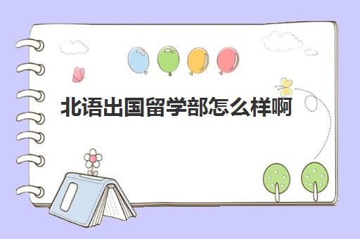 北语出国留学部怎么样啊(北京外国语大学留学项目)