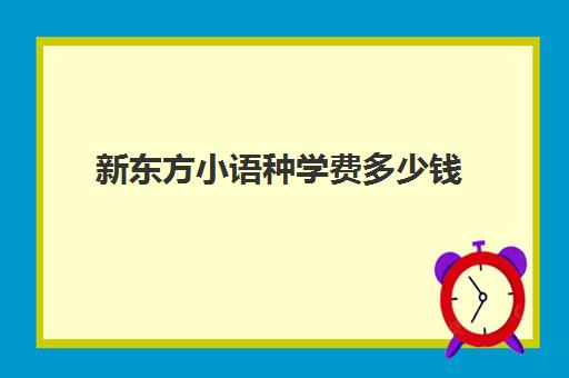 新东方小语种学费多少钱(新东方小语种课什么时候便宜)