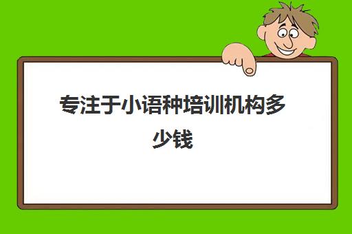 专注于小语种培训机构多少钱(小语种培训学校哪个好)