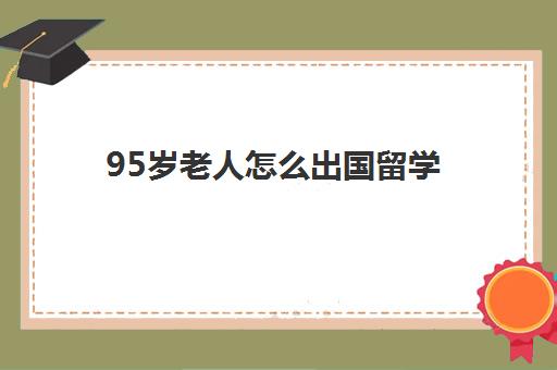 95岁老人怎么出国留学(50岁可以去哪些国家留学)