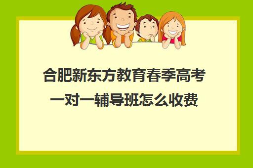 合肥新东方教育春季高考一对一辅导班怎么收费（新东方全日制高考班收费）