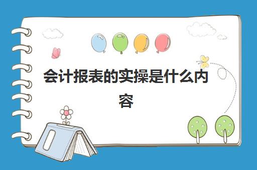 会计报表实操是什么内容(会计报表是什么)