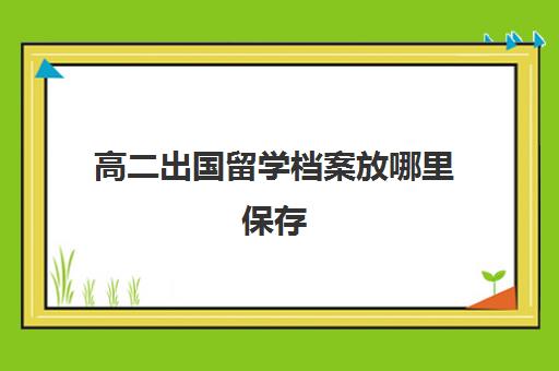 高二出国留学档案放哪里保存(高中档案交到大学后去哪里了)