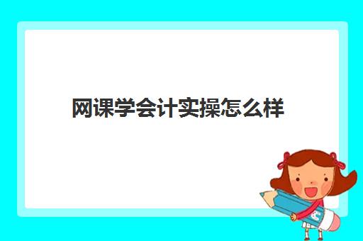 网课学会计实操怎么样(学会计哪个网课比较好)