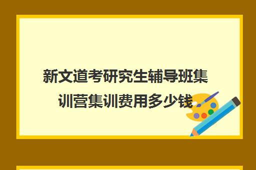 新文道考研究生辅导班集训营集训费用多少钱（考研班暑假集训营怎么样）