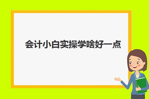 会计小白实操学啥好一点(会计小白在哪里学的东西多)