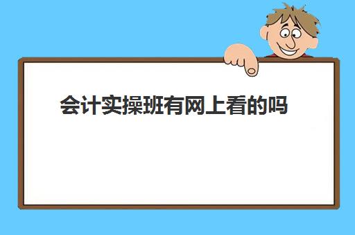 会计实操班有网上看的吗(会计培训班出来可以找到工作吗)