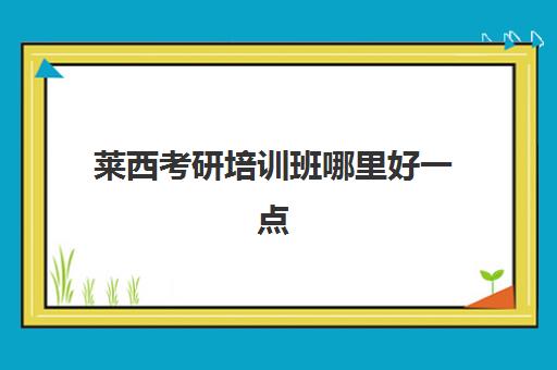 莱西考研培训班哪里好一点(大庆考研辅导班哪家好)