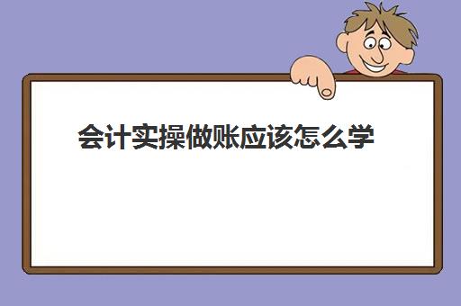 会计实操做账应该怎么学(会计怎样记账)