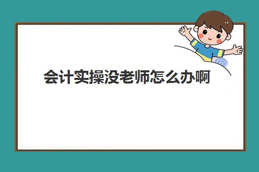 会计实操没老师怎么办啊(新手会计如何快速上岗)