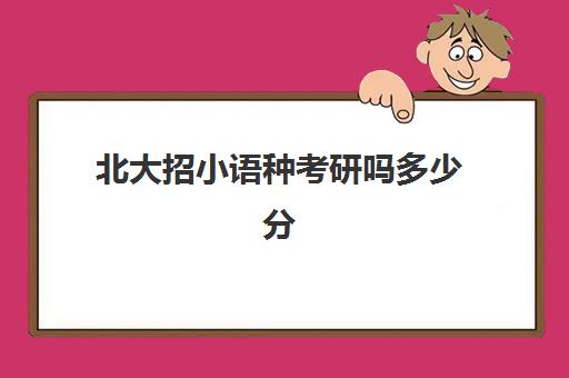 北大招小语种考研吗多少分(北大小语种录取分数线)