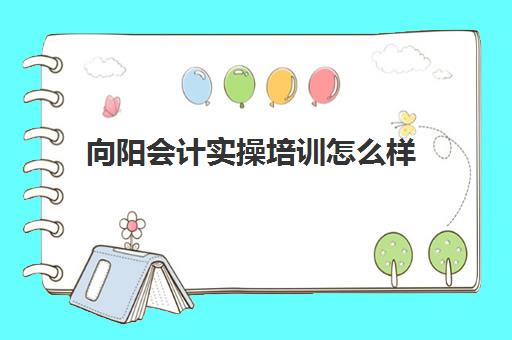 向阳会计实操培训怎么样(会计培训机构哪个比较好)