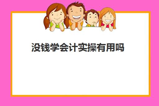 没钱学会计实操有用吗(会计没人带能自学吗)