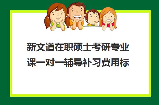 新文道在职硕士考研专业课一对一辅导补习费用标准价格表