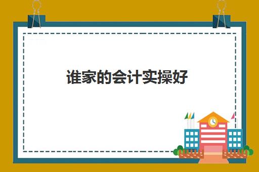 谁家的会计实操好(学会计做账哪个机构好)