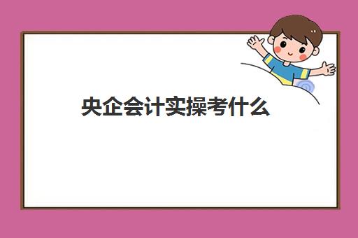 央企会计实操考什么(国企会计工作内容)