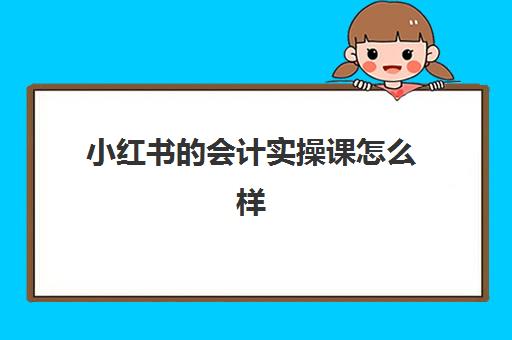 小红书会计实操课怎么样(初级会计网课推荐)