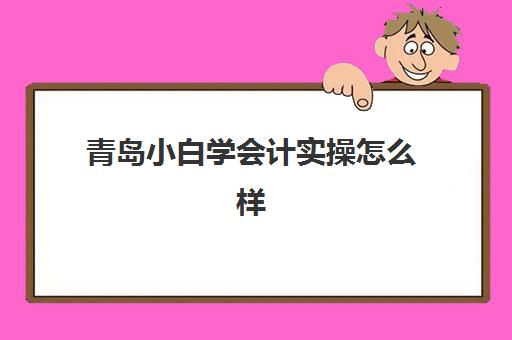 青岛小白学会计实操怎么样(小白学会计初级要多久)