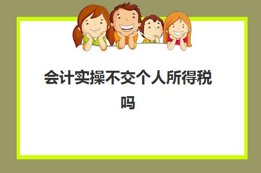 会计实操不交个人所得税吗(没会计证做会计后果)