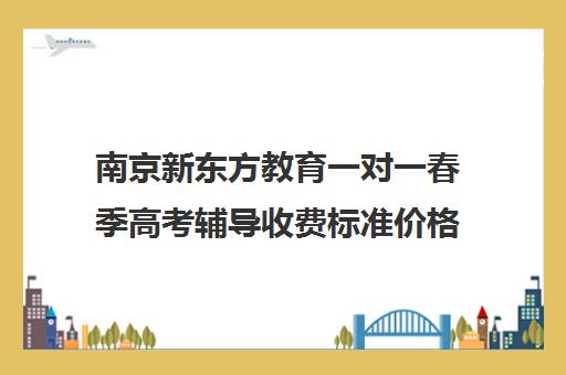 南京新东方教育一对一春季高考辅导收费标准价格一览（新东方学费多少一年）