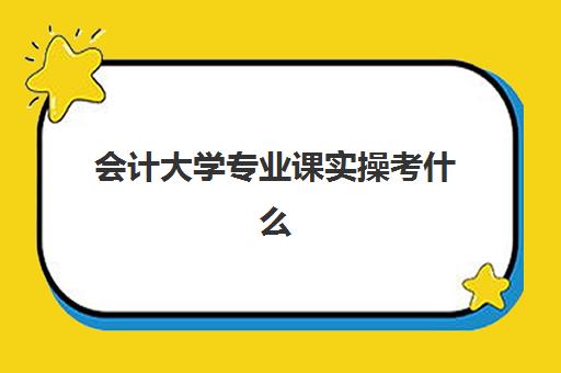 会计大学专业课实操考什么(会计学有哪些课程内容)