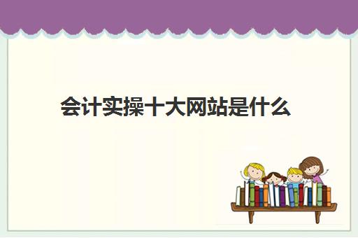 会计实操十大网站是什么(会计应该关注的财经网站)