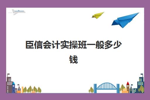 臣信会计实操班一般多少钱(合肥臣信会计培训口碑怎么样)