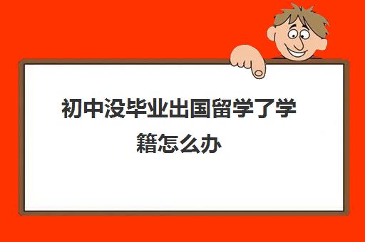 初中没毕业出国留学了学籍怎么办(无学籍高中生出国留学)