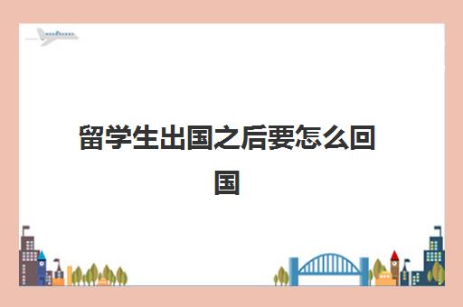 留学生出国之后要怎么回国(《留学回国人员证明》)