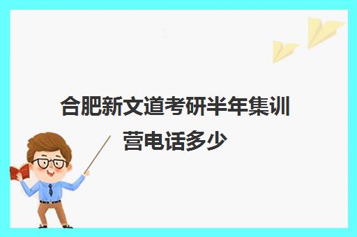 合肥新文道考研半年集训营电话多少（新文道考研和文都考研的关系）