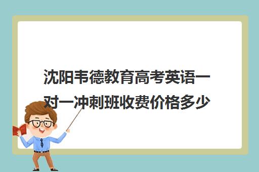 沈阳韦德教育高考英语一对一冲刺班收费价格多少钱(高三英语一对一补课有用吗)