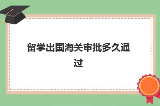 留学出国海关审批多久通过(出国过海关流程)