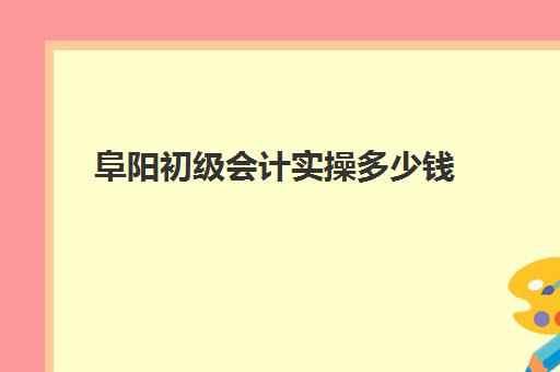 阜阳初级会计实操多少钱(初级会计万题库)