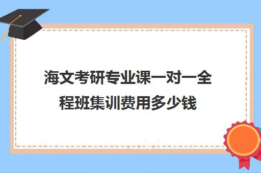 海文考研专业课一对一全程班集训费用多少钱（海文考研培训怎么样）