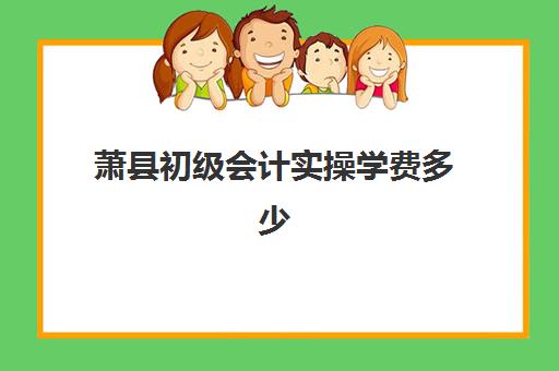 萧县初级会计实操学费多少(考初级会计培训需要多少费用)