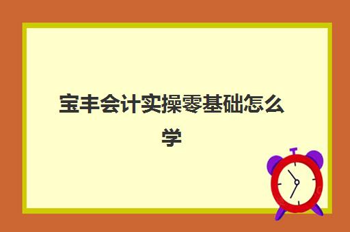 宝丰会计实操零基础怎么学(没有基础学会计难吗)