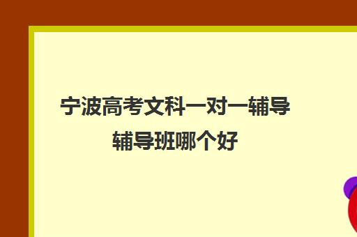 宁波高考文科一对一辅导辅导班哪个好(适合高中文科生教辅)