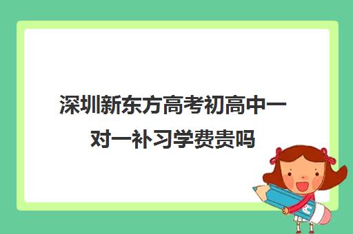 深圳新东方高考初高中一对一补习学费贵吗