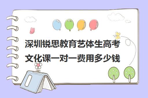 深圳锐思教育艺体生高考文化课一对一费用多少钱(锐思教育官网)