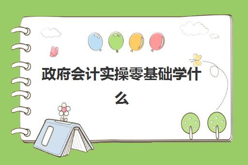 政府会计实操零基础学什么(政府会计怎么考进去)