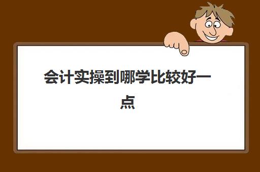 会计实操到哪学比较好一点(学会计自学好还是培训班好)