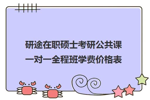 研途在职硕士考研公共课一对一全程班学费价格表（在职研究生一般学费多少）