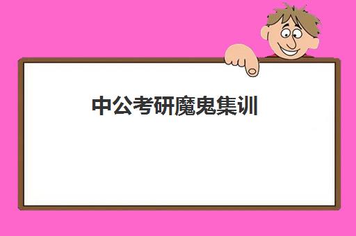 中公考研魔鬼集训(通过率最高的公考培训)